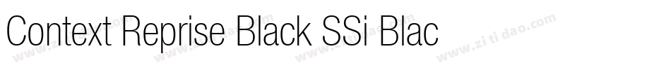 Context Reprise Black SSi Black字体转换